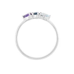 Histoire d'Or Bague Raika Or Blanc Amethyste Et Topaze Sale