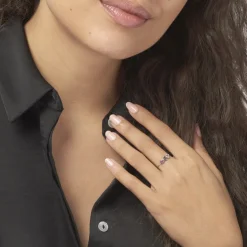 Histoire d'Or Bague Raika Or Blanc Amethyste Et Topaze Sale