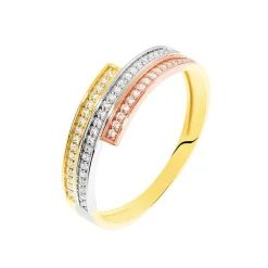 Histoire d'Or Bague Rama Or Tricolore Oxyde De Zirconium Clearance