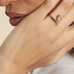 Histoire d'Or Bague Reyyanae Plaqué Or Jaune Oxyde De Zirconium Discount