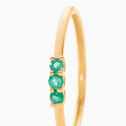 Histoire d'Or Bague Richie Or Jaune Emaraude Hot
