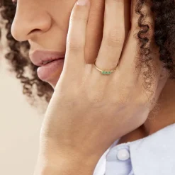 Histoire d'Or Bague Richie Or Jaune Emaraude Hot