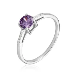Histoire d'Or Bague Rio Argent Blanc Oxyde De Zirconium argent blanc oxyde violet Outlet
