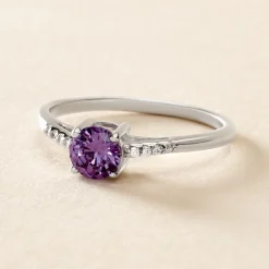 Histoire d'Or Bague Rio Argent Blanc Oxyde De Zirconium argent blanc oxyde violet Outlet