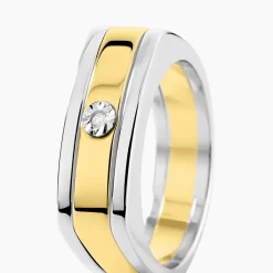 Histoire d'Or Bague Robinson Argent Bicolore Rhodié Diamant Blanc Online