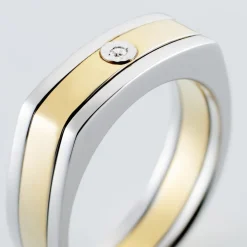 Histoire d'Or Bague Robinson Argent Bicolore Rhodié Diamant Blanc Online