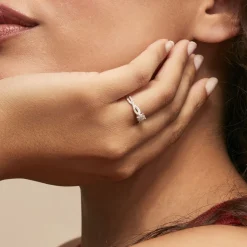 Histoire d'Or Bague Roseline Or Blanc Diamant Online