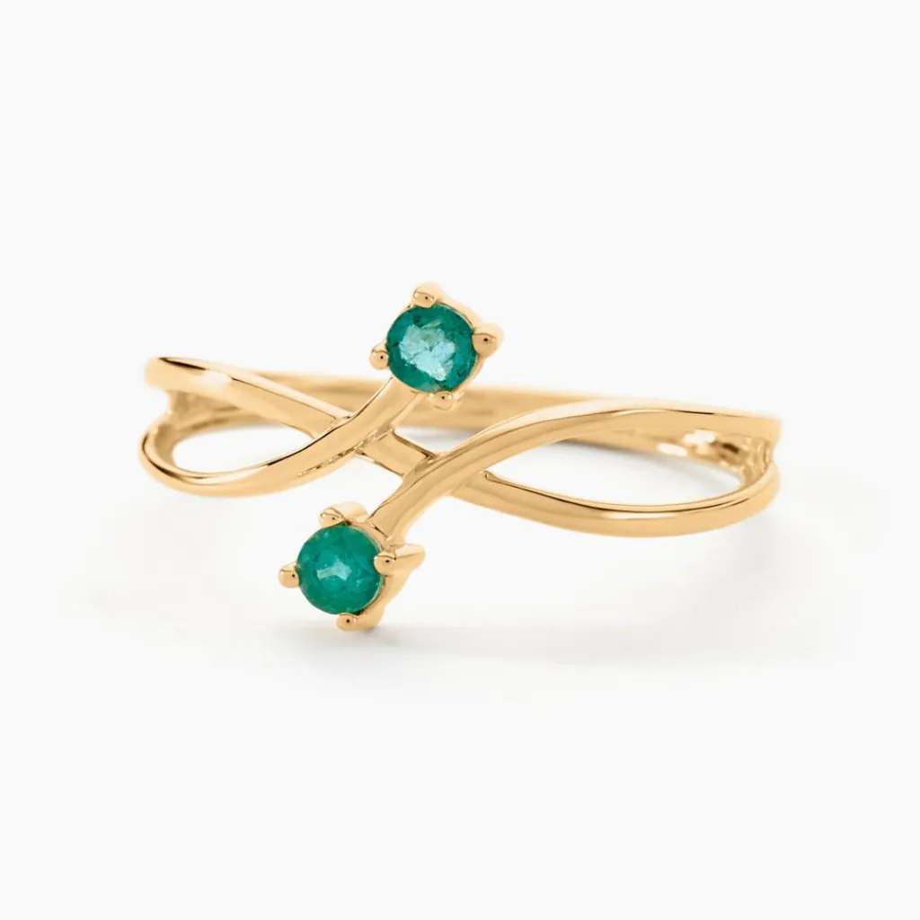 Histoire d'Or Bague Ruqaya Or Jaune Emeraude New
