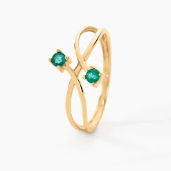 Histoire d'Or Bague Ruqaya Or Jaune Emeraude New