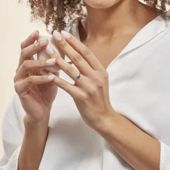 Histoire d'Or Bague Sagesse Or Blanc Saphir Et Diamant