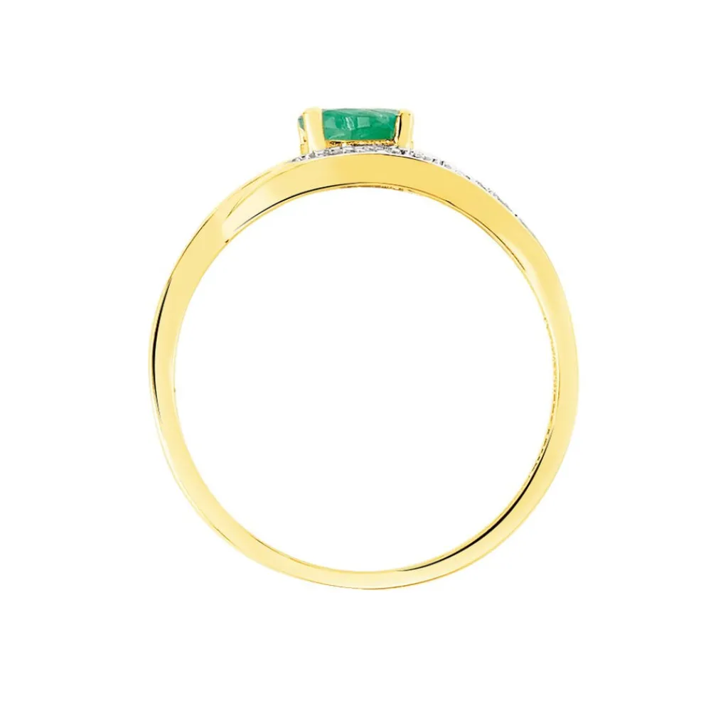 Histoire d'Or Bague Sagesse Or Jaune Emeraude Et Diamant Discount