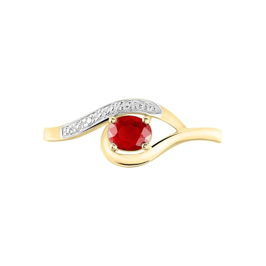 Histoire d'Or Bague Sagesse Or Jaune Rubis Et Diamant Outlet
