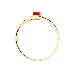 Histoire d'Or Bague Sagesse Or Jaune Rubis Et Diamant Outlet