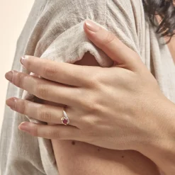 Histoire d'Or Bague Sagesse Or Jaune Rubis Et Diamant Outlet