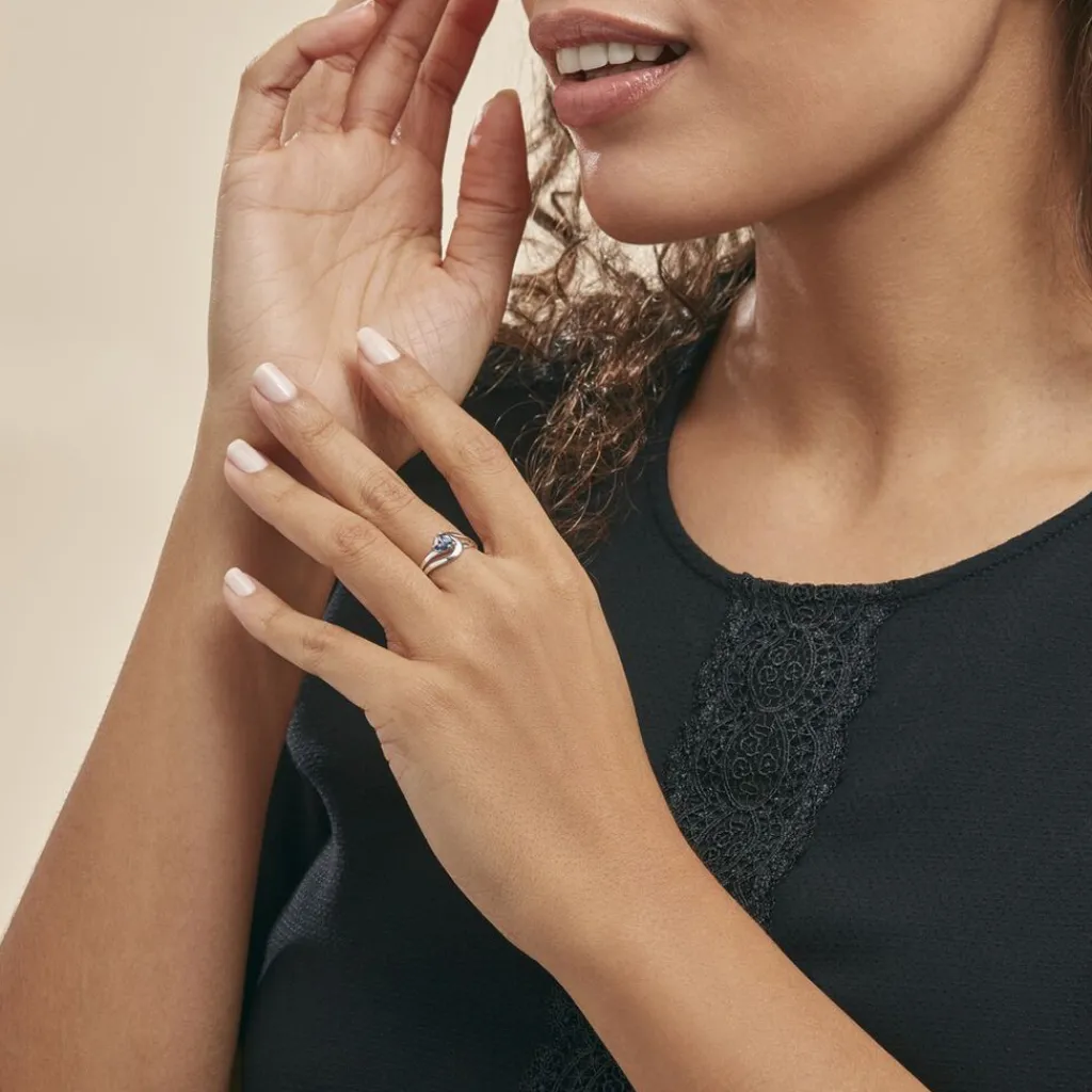Histoire d'Or Bague Sakina Or Blanc Saphir Online