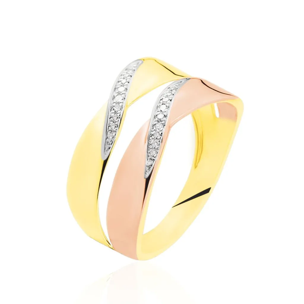 Histoire d'Or Bague Salima Or Bicolore Diamant Hot