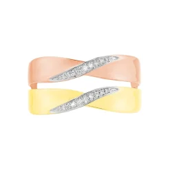 Histoire d'Or Bague Salima Or Bicolore Diamant Hot