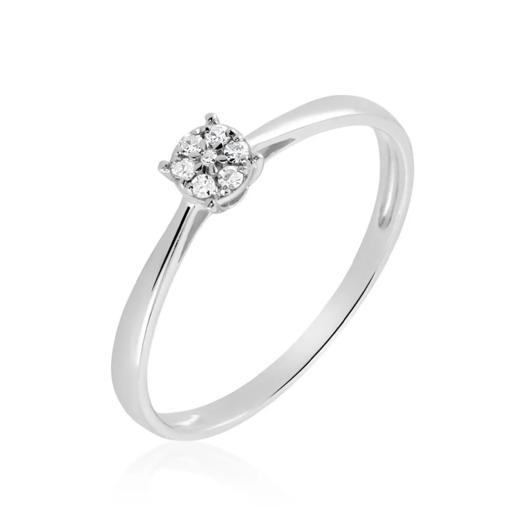 Histoire d'Or Bague Saranna Or Blanc Diamant Blanc New