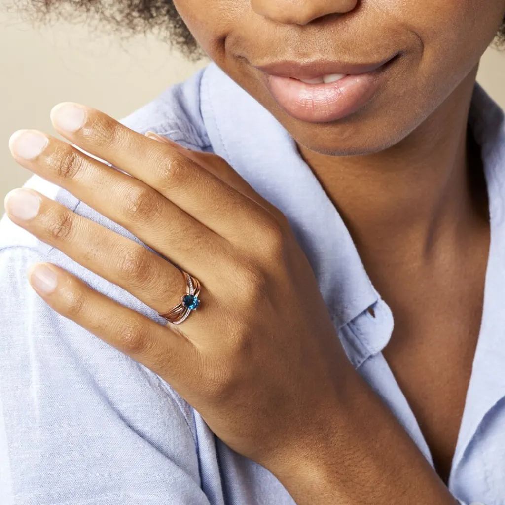 Histoire d'Or Bague Sare Or Rose Topaze Et Oxyde De Zirconium Online