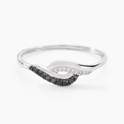 Histoire d'Or Bague Sculptural Or Blanc Diamant
