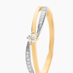 Histoire d'Or Bague Selene or bicolore diamant Hot