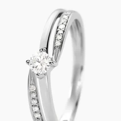 Histoire d'Or Bague Selene or blanc diamant Outlet