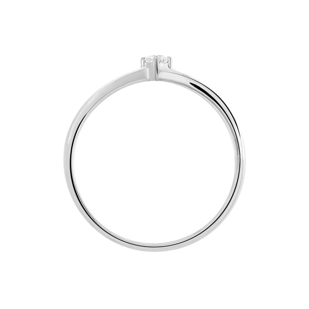Histoire d'Or Bague Selene or blanc diamant Outlet