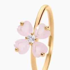 Histoire d'Or Bague Sendai Plaqué Or Jaune Oxyde De Zirconium New