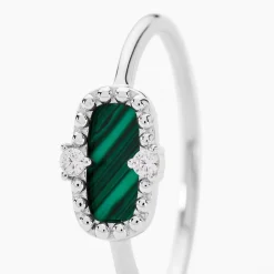Histoire d'Or Bague Serafine Argent Blanc Malachite Oxyde De Zirconium argent blanc malachite vert Online