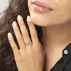 Histoire d'Or Bague Simma Or Jaune Diamant Et Rubis or jaune rubis Clearance