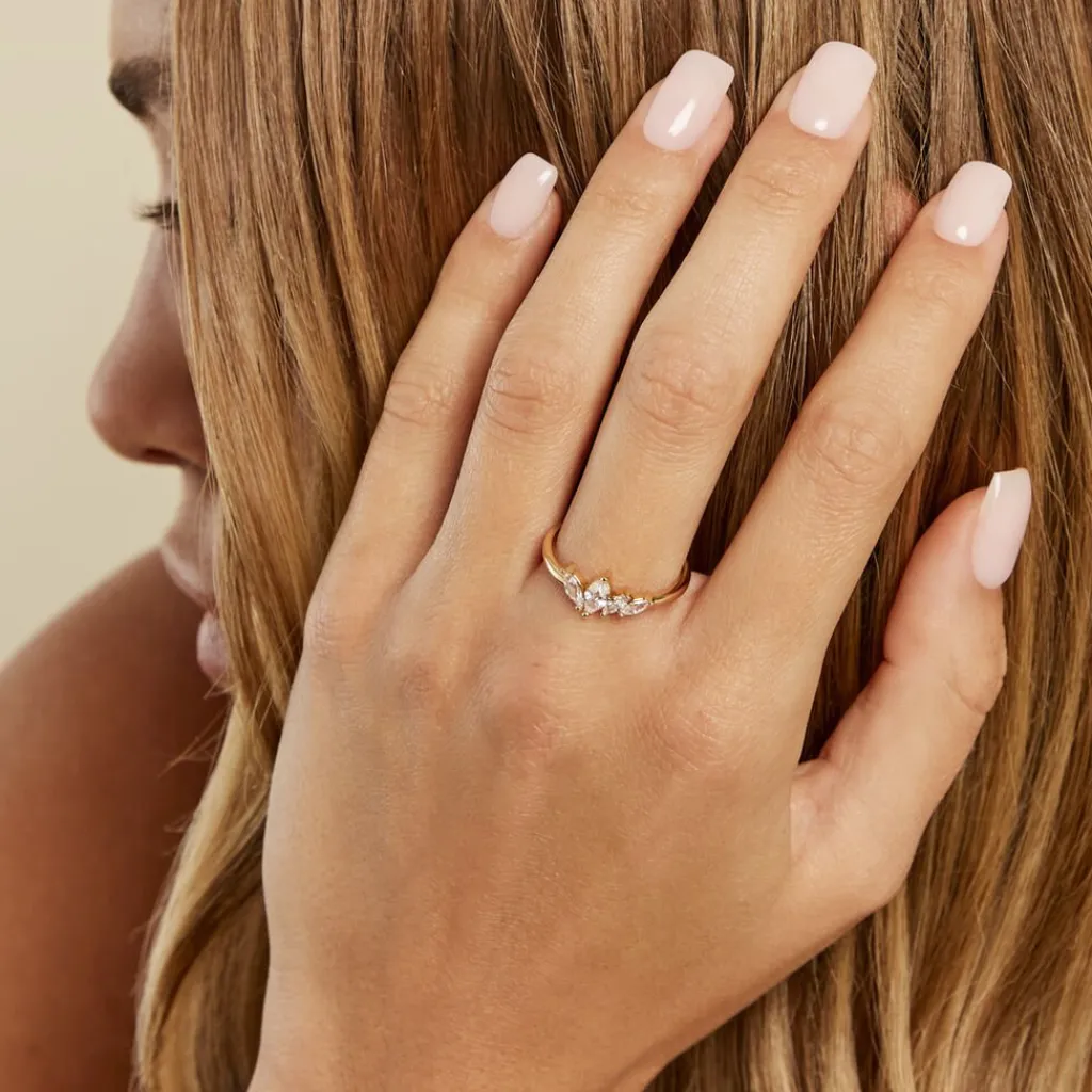 Histoire d'Or Bague Siona Plaque Or Jaune Oxyde De Zirconium Online