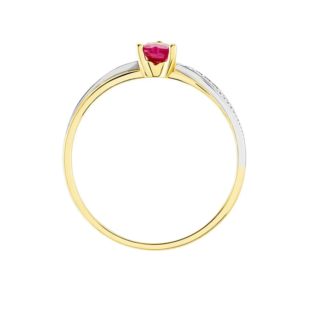 Histoire d'Or Bague Skylar Or Bicolore Rubis Diamant Discount