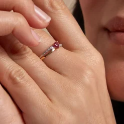 Histoire d'Or Bague Skylar Or Bicolore Rubis Diamant Discount