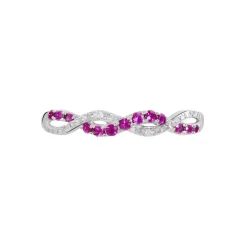 Histoire d'Or Bague Sofia Or Blanc Rubis Et Diamant New