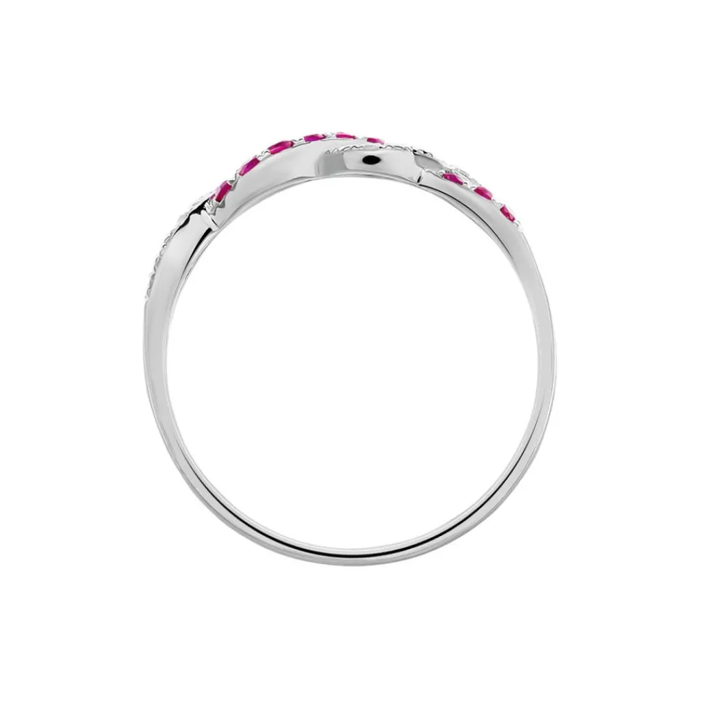 Histoire d'Or Bague Sofia Or Blanc Rubis Et Diamant New