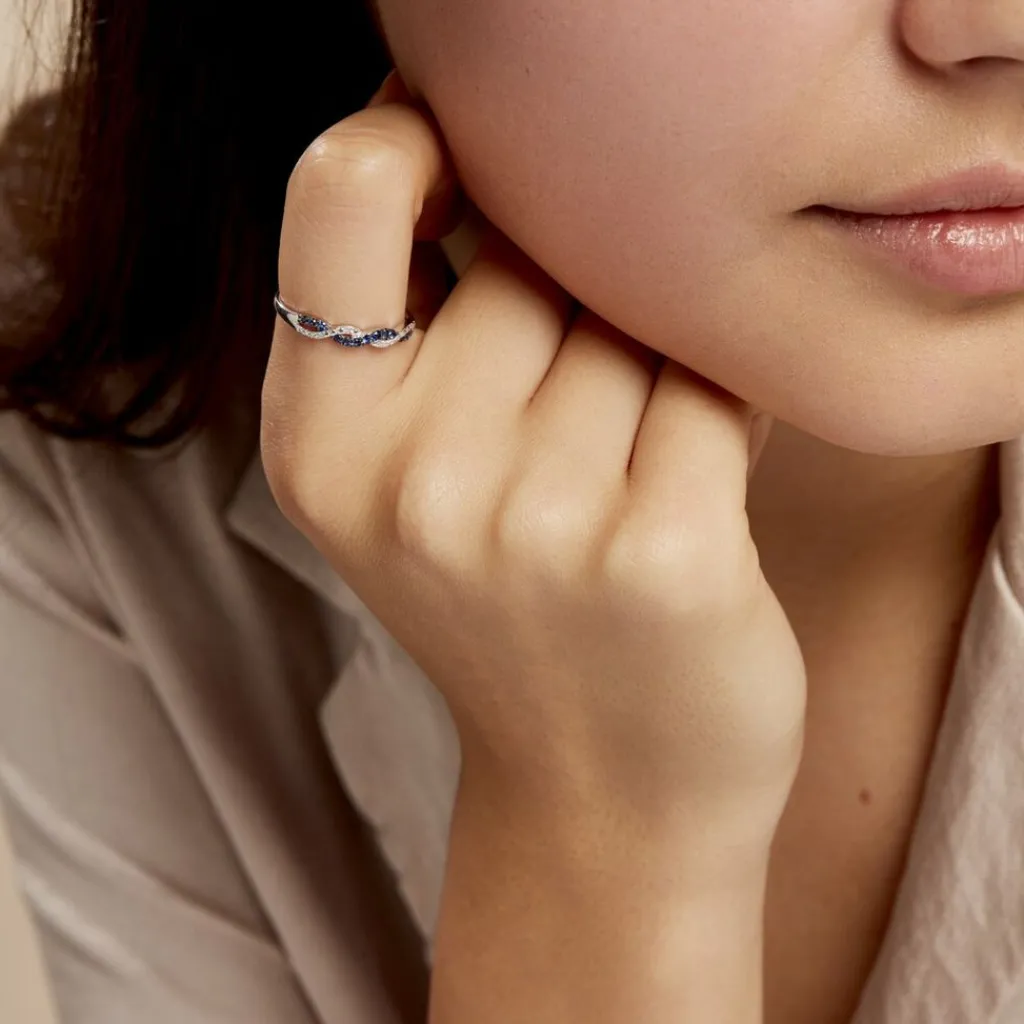 Histoire d'Or Bague Sofia Et Diamant or blanc saphir Online