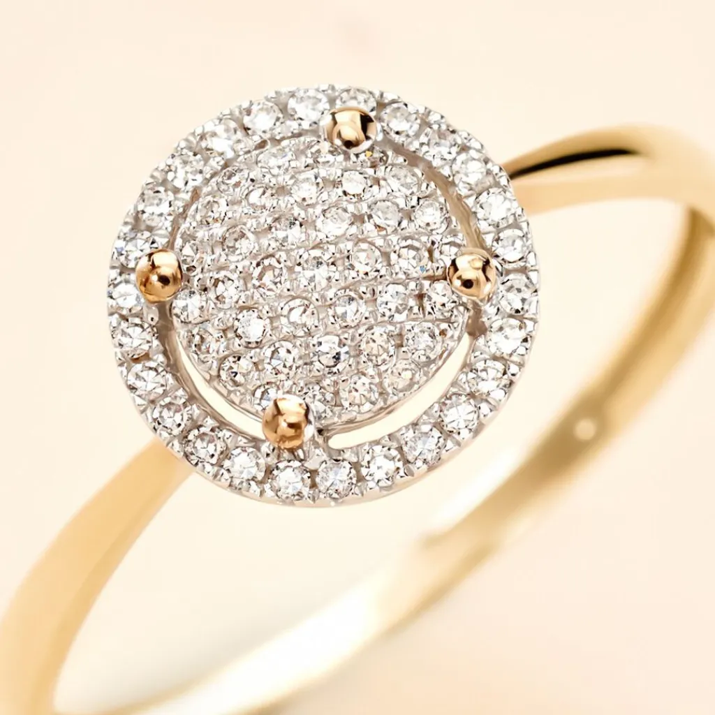 Histoire d'Or Bague Soleil D'hiver or jaune diamant Discount