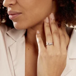 Histoire d'Or Bague Solena or blanc diamant New