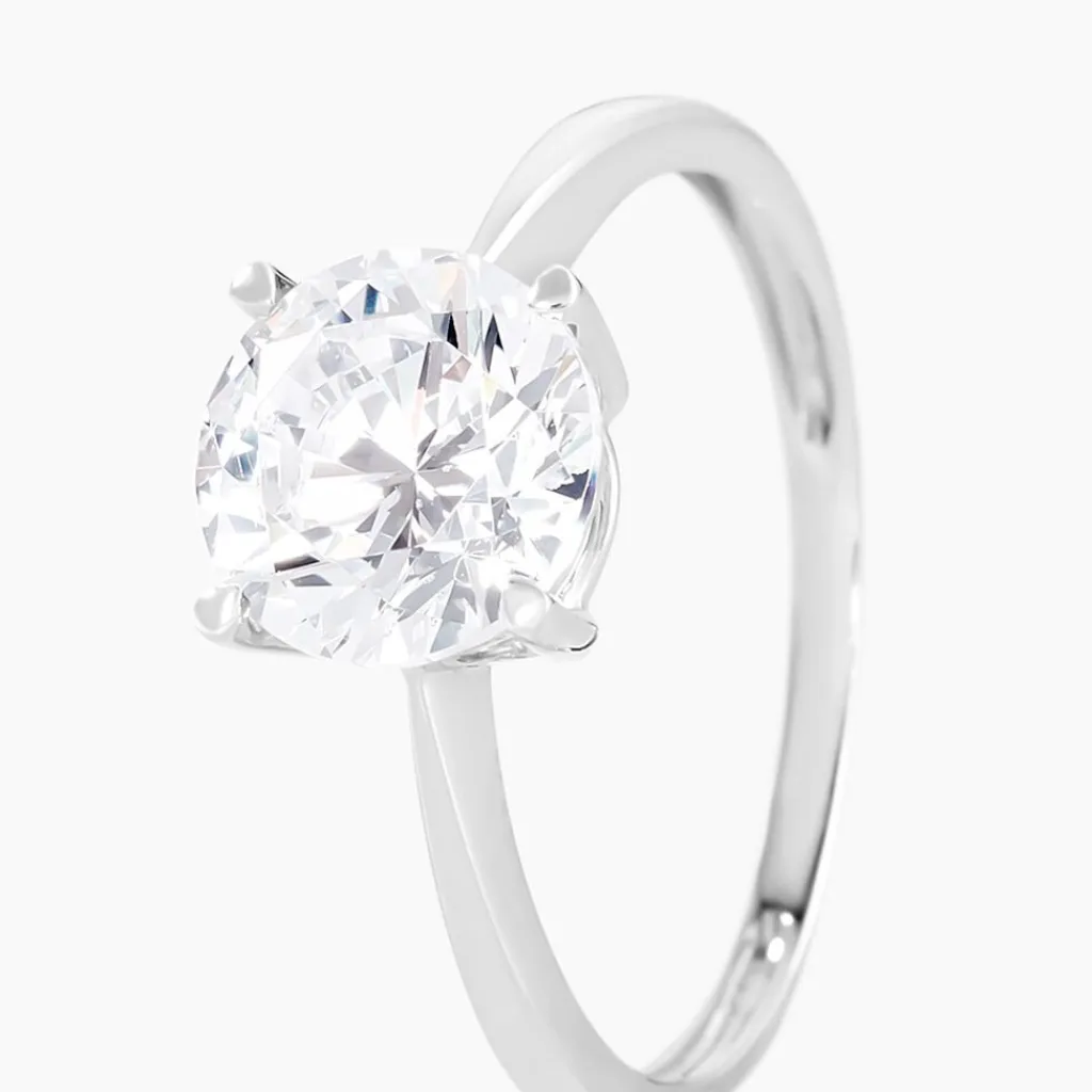 Histoire d'Or Bague Solitaire Abriel Or Blanc Oxyde De Zirconium Hot