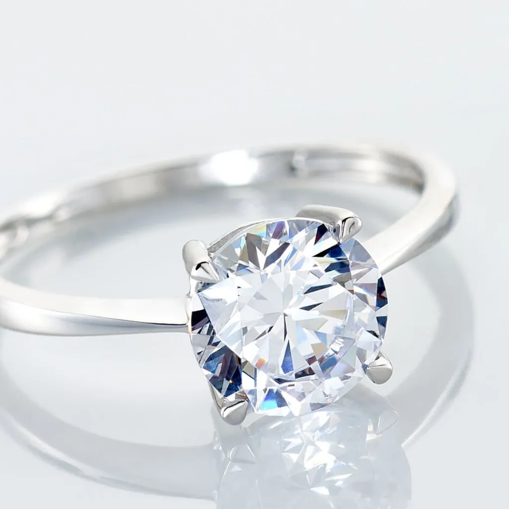 Histoire d'Or Bague Solitaire Abriel Or Blanc Oxyde De Zirconium Hot