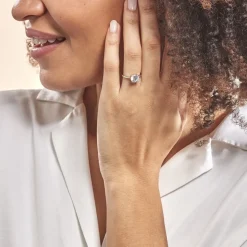 Histoire d'Or Bague Solitaire Abriel Or Blanc Oxyde De Zirconium Hot