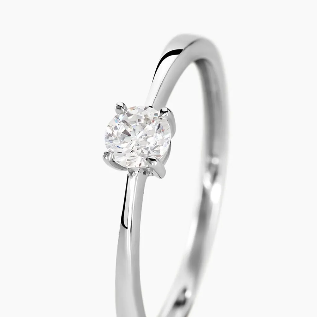 Histoire d'Or Bague Solitaire Abriel Or Blanc Oxyde De Zirconium Best