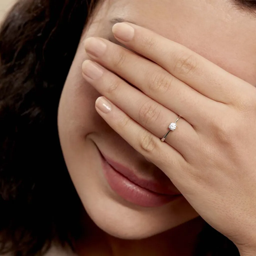 Histoire d'Or Bague Solitaire Abriel Or Blanc Oxyde De Zirconium Best