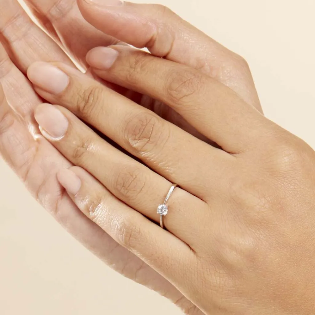 Histoire d'Or Bague Solitaire Abriel Or Blanc Oxyde De Zirconium Best