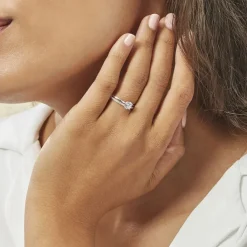 Histoire d'Or Bague Solitaire Anatoline De Zirconium or blanc oxyde Outlet