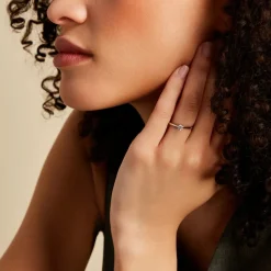 Histoire d'Or Bague Solitaire Aphrodite platine blanc diamant Clearance