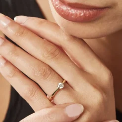 Histoire d'Or Bague Solitaire Aphrodite Or Jaune Diamant or blanc diamant blanc Clearance