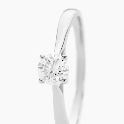 Histoire d'Or Bague Solitaire Aphrodite Or Blanc Diamant or blanc diamant blanc Discount