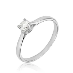 Histoire d'Or Bague Solitaire Aphrodite platine blanc diamant