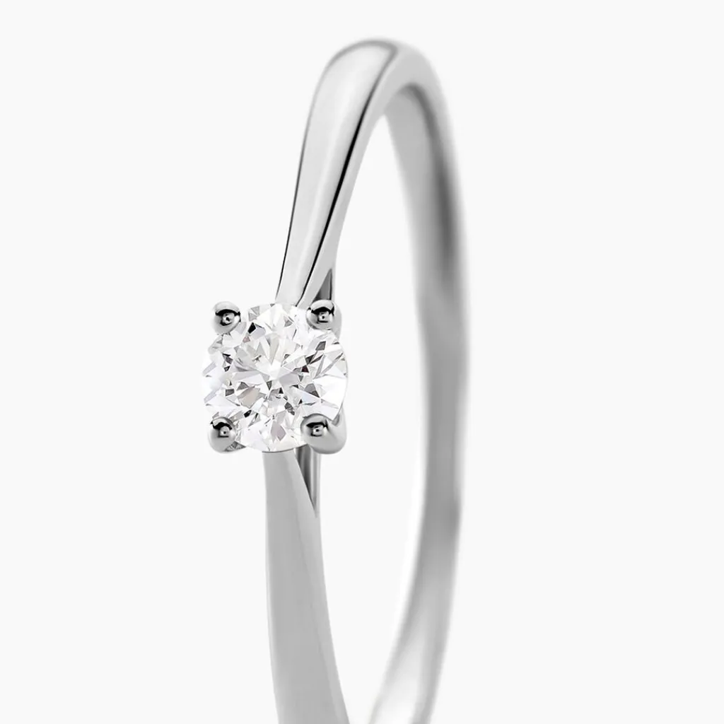 Histoire d'Or Bague Solitaire Aphrodite Or Blanc Diamant or blanc diamant blanc Hot